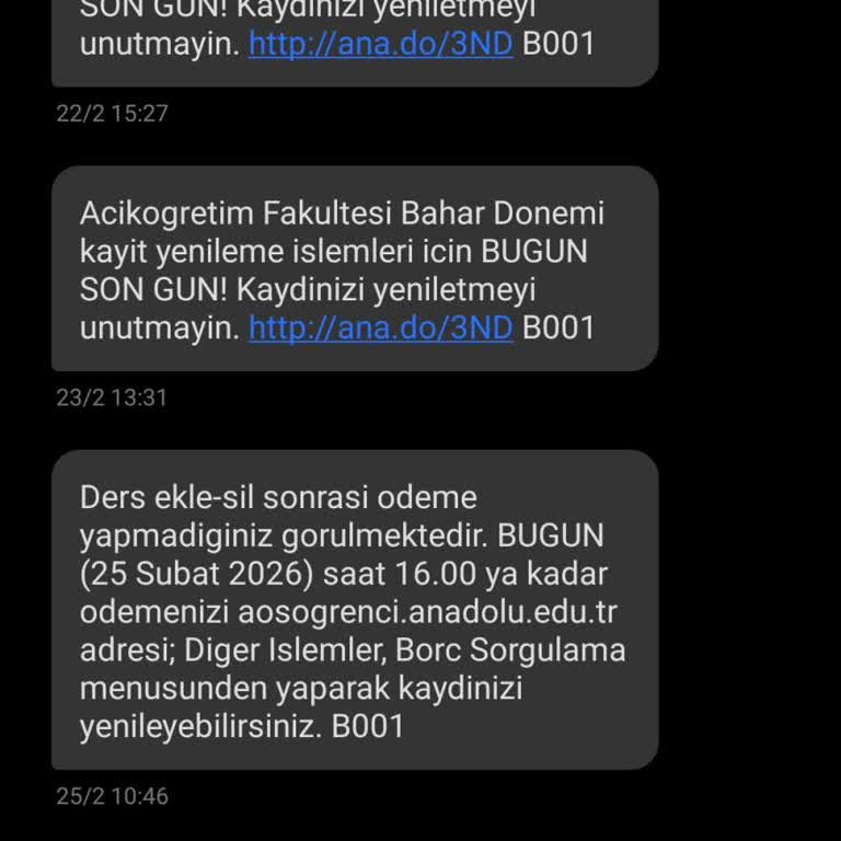 Yaz Okulu Başvuru Tarihi SMS Bildirimi Yapılmadı Öğrenciler Mağdur