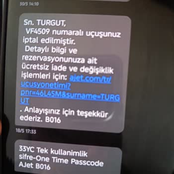 İptal Edilen Uçuş İçin 8 Bin TL İadesi Ve Alternatif Uçuş Talebi