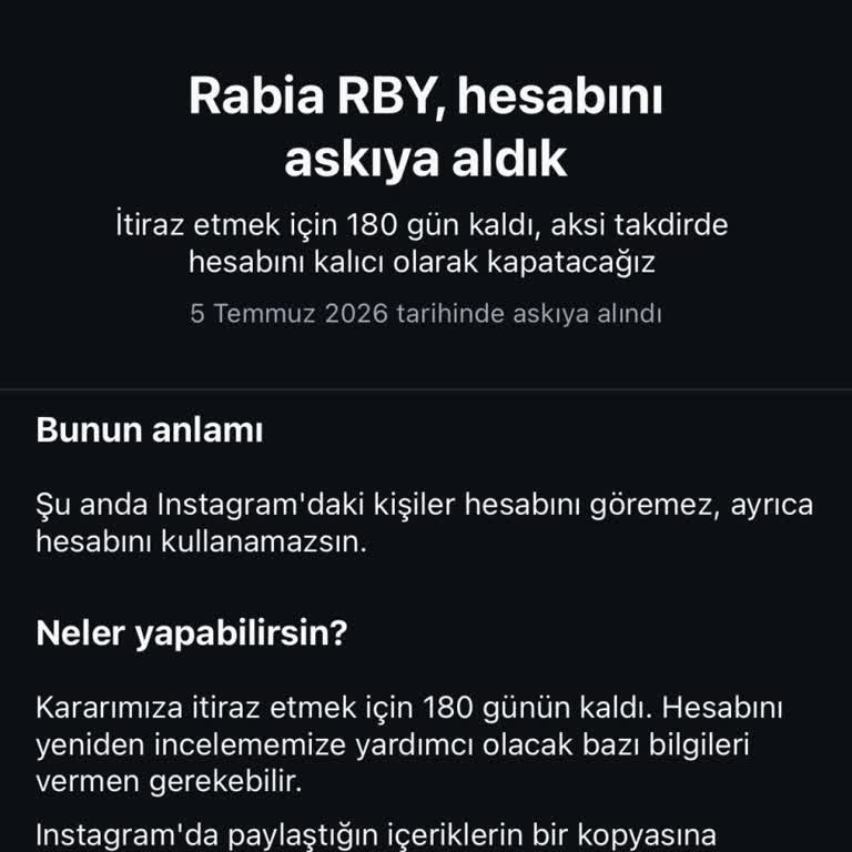 Fotoğraf Paylaşımım Sonrası Haksız Hesap Askıya Alınması