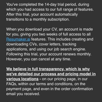 Refund Request From Resumaker.ai