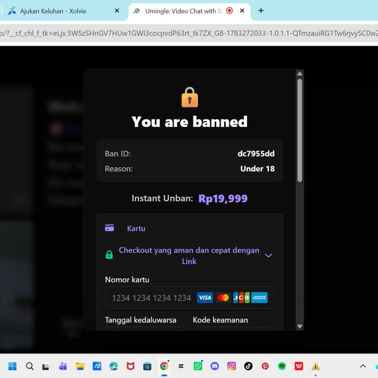 Umingle Banned My Account After I Posted "f15"