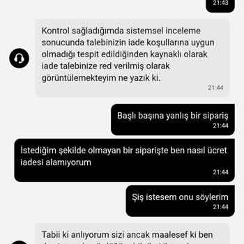 Trendyol Yemek Kervan Kebap Ve Pide Çeşitleri Yanlış Ve Kalitesiz Sipariş, İade Talebim Reddedildi