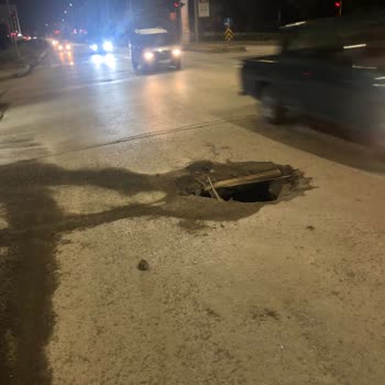 Palandöken Üst Yolda Açık Rögar Kapağı Nedeniyle Araç Hasarı Ve Güvenlik Önlemi Talebi