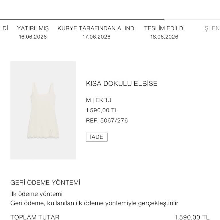 Zara'dan İade Talebi İşleme Alınmadı Ve Ödeme Yapılmadı