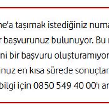 Sistemde Yanlış “Başvurunuz Var” Uyarısı Numara Taşıma İşlemini Engelliyor