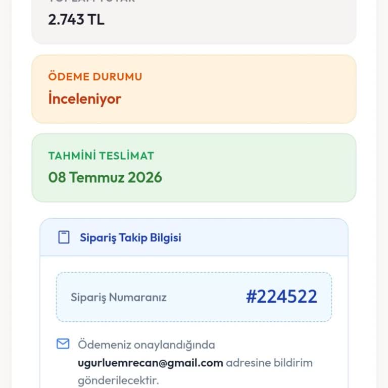 Sipariş Görünmüyor, Ödeme İadesi Talebim