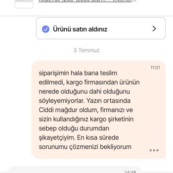 Teslim Edilmemiş Klima Ve Yanıltıcı Sistem Kaydı
