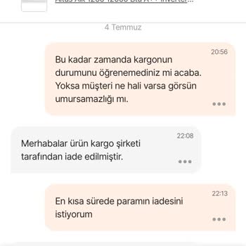 Teslim Edilmemiş Klima Ve Yanıltıcı Sistem Kaydı