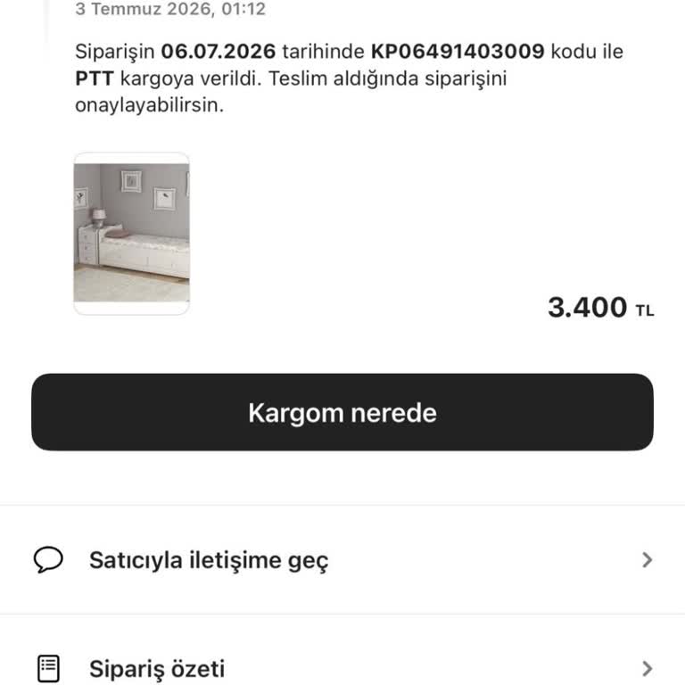 Gardrops Uygulamasında Kargo Durumu Hatalı, İptal Ve İade Yapılamıyor