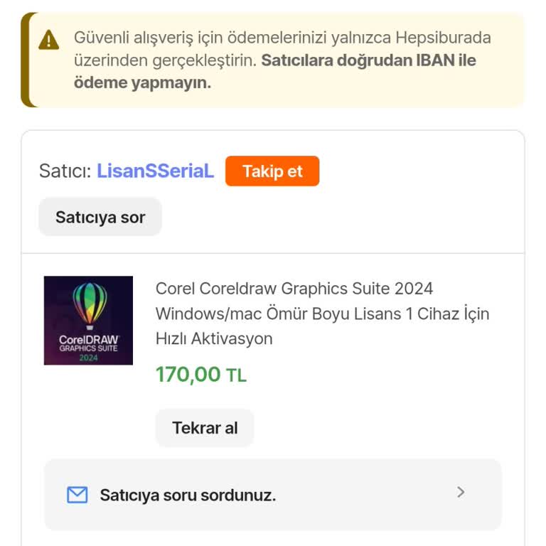 CorelDraw 2024 Şifresi Gelmedi, İptal Ve Tam İade Talebi