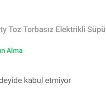 Satıcıdan Açılmış Ve Kullanılmış Süpürge Gönderildi, İade Kabul Edilmedi