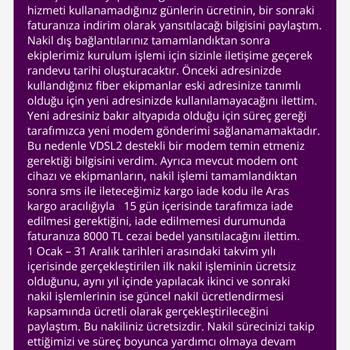 Fiber Nakil İşleminin Gecikmesi Ve Hizmet Kesintisi