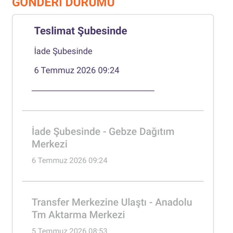 Hepsijet Teslimat İsteğine Cevap Olmadan Sipariş İade Edildi