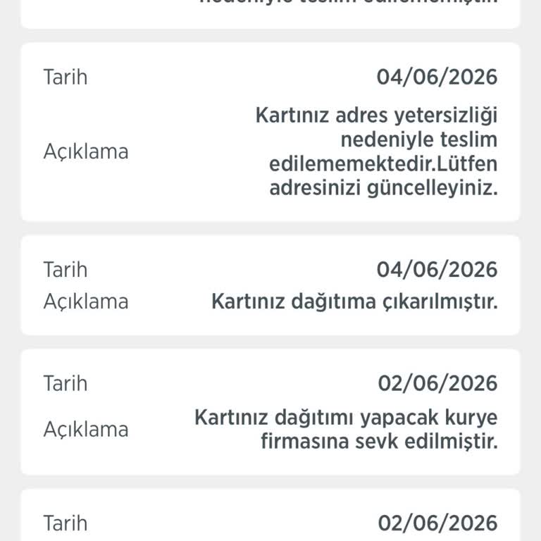 Kredi Kartım Kuryenet Kargo Ve Ziraat Bankası Tarafından Teslim Edilmedi