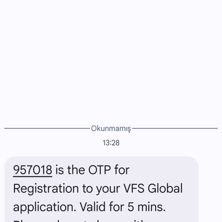VFS Global'da İzinsiz OTP Mesajı Ve Telefon Numarası Kullanımı Şikayeti