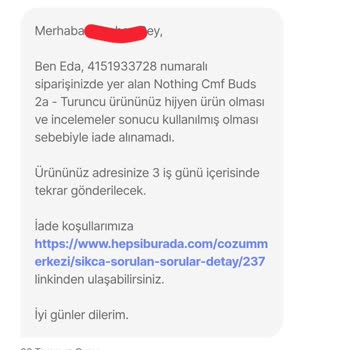 Hepsiburada’da İade Reddi Ve Kargo Gecikmesi