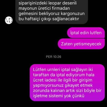 İptal Talebime Rağmen Sipariş Gönderildi Ve Teslimat Bilinmiyor