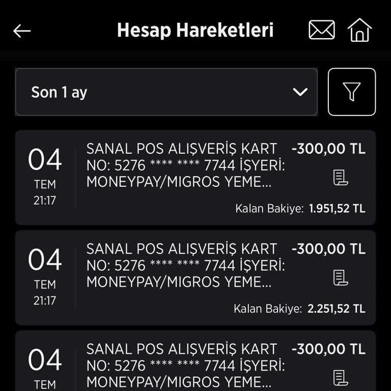 Migros Yemek Uygulamasında Hata Nedeniyle Üç Defa 300 TL Çekildi, 900 TL İade Talebi