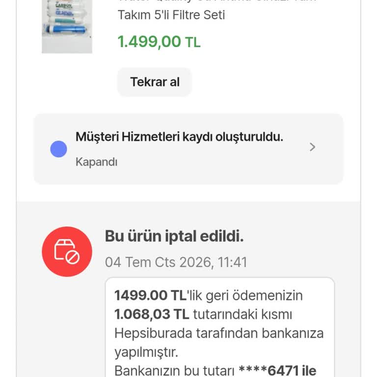 Sipariş İptali Ve Kupon Teklifi Sonrası Mağduriyet