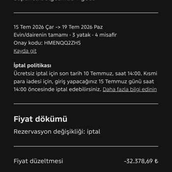 Airbnb Ödeme Farkı Ve Kur Farkı İadesi İçin Acil Talep
