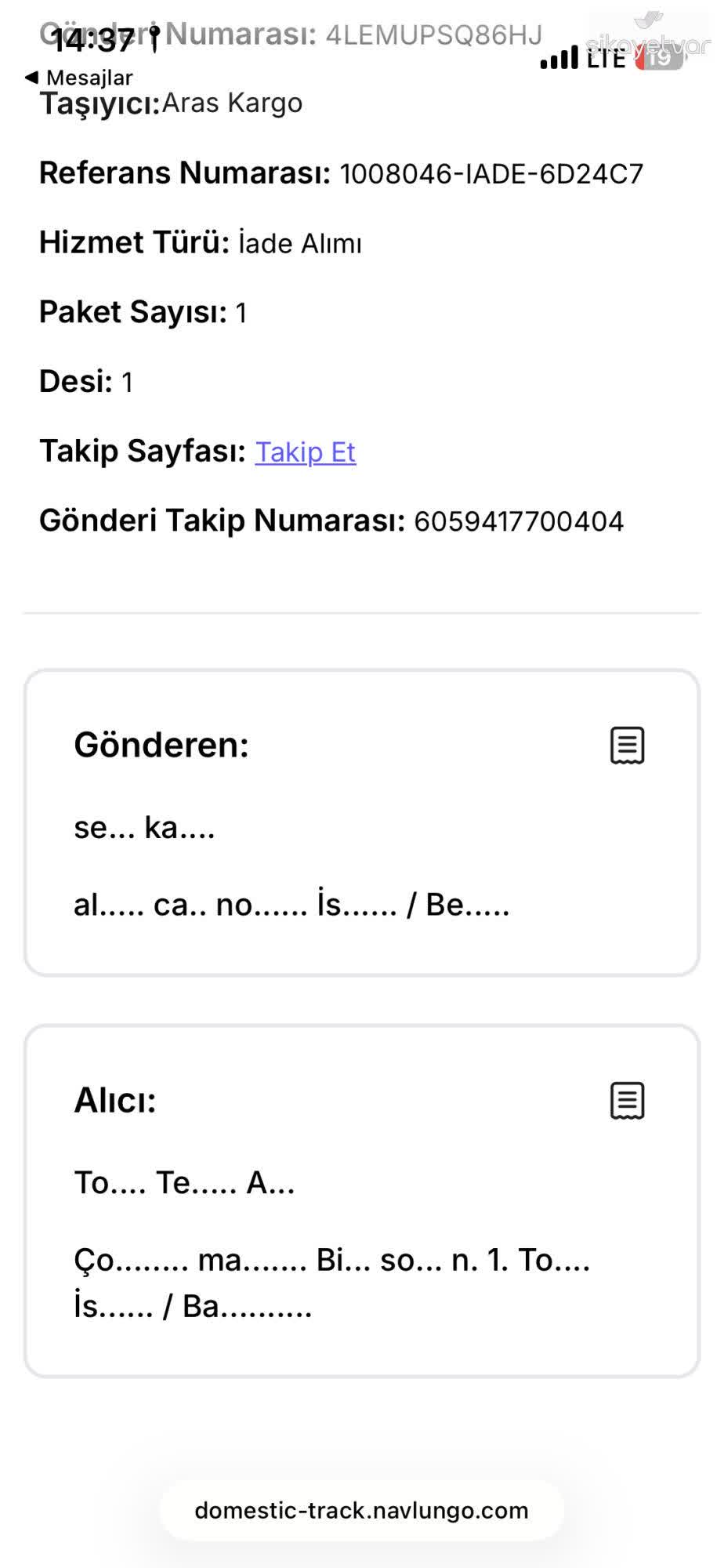 Touché Privé'den 6.000 TL İadenin Gecikmesi Ve Yanıtsız Müşteri