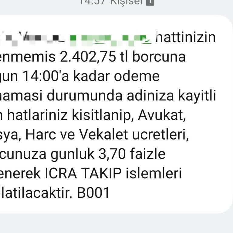 Türk Telekom'dan Gelen Hukuki Tehdit Mesajı Ve Abonelik İptali Talebi