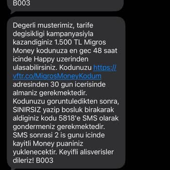 1500 TL Money Puan Kodu Linki Çalışmıyor Ve Hediye Gönderilmedi