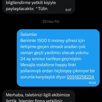1500 TL Money Puan Kodu Linki Çalışmıyor Ve Hediye Gönderilmedi