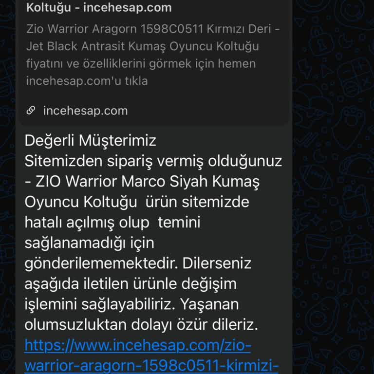 Gönderilemeyen Sipariş Ve Gecikmeli Bilgilendirme Mağduriyetim