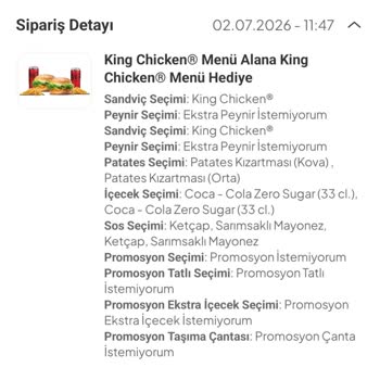 Üsküdar Burger King Şubesinde Kova Patatesin Yarım Dolu Gönderilmesi
