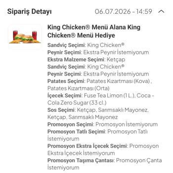 Üsküdar Burger King Şubesinde Kova Patatesin Yarım Dolu Gönderilmesi