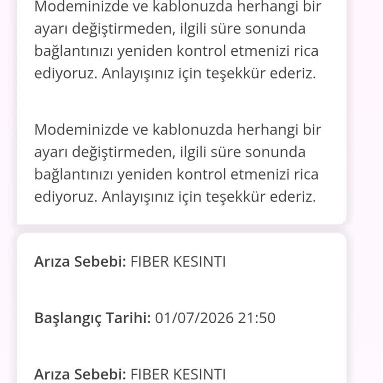 Altı Gün Süren İnternetsiz Kesinti Ve Yetersiz Müşteri Desteği