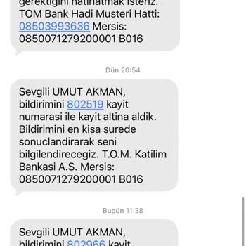 Tom Bank Hesap Kapatma Ve Kredi Taksit Ödeme Engeli