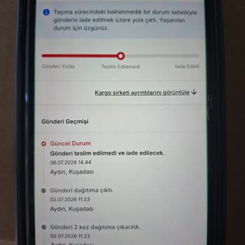 Teslim Edilmeyen Sipariş Ve Bildirimsiz İade
