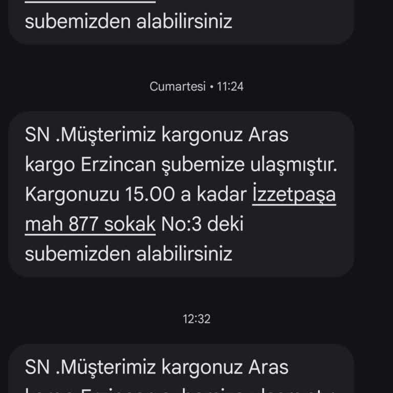Aras Kargo Adrese Teslimat Yapmıyor Ve Müşteriyi Uzak Depoya Yönlendiriyor