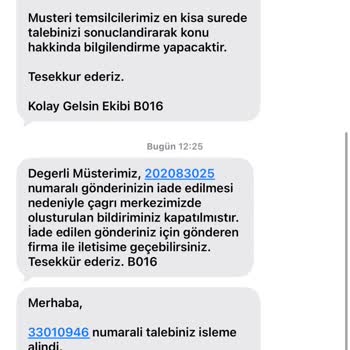 Kargo Firmasının Teslimat Yapmadan Siparişi İade Etmesi