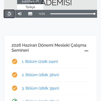 ÖBA’da Tamamladığım Seminerin Tamamlanmadı Görüntülenmesi