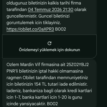 Otobüs Gecikmesi Ve İptali Nedeniyle Tam Ücret İadesi Talebi