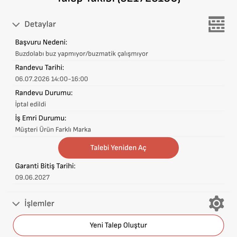 Buzdolabı Buzmatik Arızası Ve Servis İptali