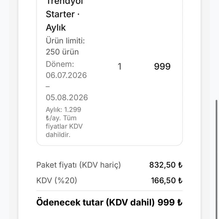 Trendyol Deneme Üyeliğinde 1.000 TL Hatalı Çekim Ve İptal Talebi