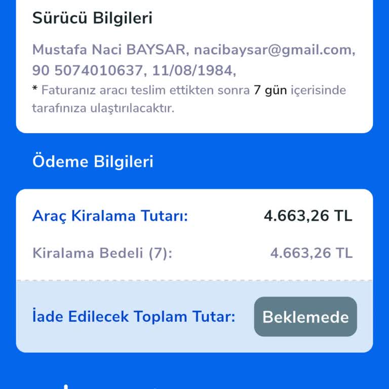 4.700 TL’lik Araç Kiralama İadesi 20 Gün Boyunca Gecikiyor