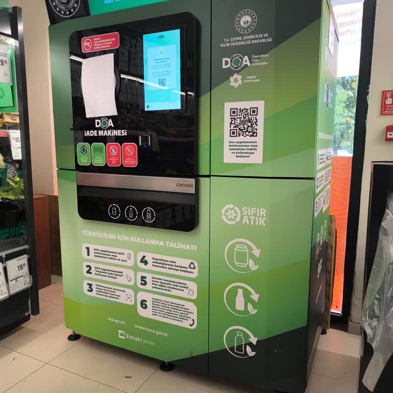 Çan A101 Ve Migros Geri Dönüşüm Otomatları Boşaltılmıyor