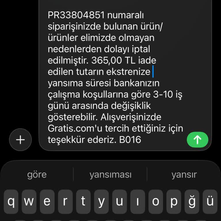 Stokta Görünen Rujun Nedensiz İptali Ve Tekrar Gönderim Talebi