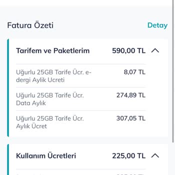 Az Kullanım Sonrası Faturam 852 TL'ye Çıktı