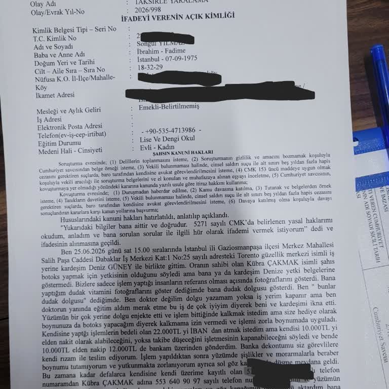 Talento Güzellik Merkezi Kübra Çakmak Mağduriyet Yaşama