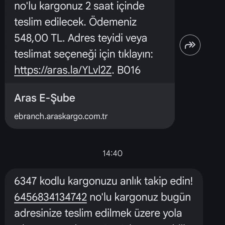 Aras Kargo’nun Teslim Etmemesi Ve Saygısız Personeli