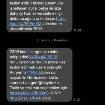 Teslim Edilmemiş Kargo Ve Cevapsız Aras Kargo Müşteri Hizmetleri