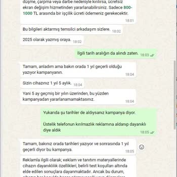 Honor Cihazımda Kampanyaya Uygun Olmasına Rağmen Ekran Onarımına Haksız Ücret Talebi