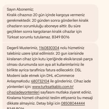 Modemi Zamanında Gönderdiğimde Haksız 2.759 TL Fatura Kesildi