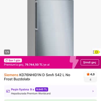 Hepsiburada'da Home Connect Özelliği Olmayan Buzdolabı Satışı